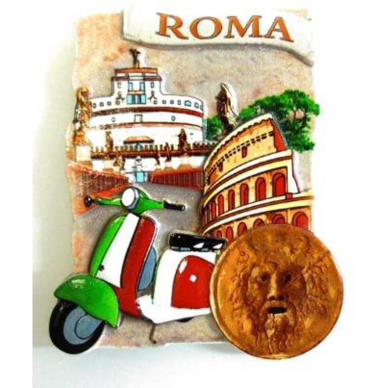 Calamita Da Frigorifero Toscana Italia, Souvenir 3D In Resina, Dimensioni 7,3x9,2 Cm, Decorazione Magnetica