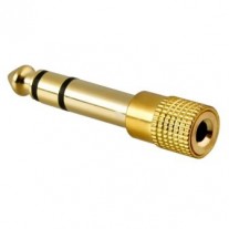 Adattatore JACK DA 6.3 (M) A 3.5 (F) SPINA STEREO  1/4" (3.5mm) Female to 3/4" (6.5mm) Male Jack