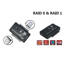 Cavo Adattatore per HDD Usb e eSATA   2.5" e 3.5" RAID 1 e 0 - 886
