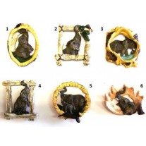 Calamita Magnete Frigo Resina PORTAFORTUNA ELEFANTE FRIDGE MAGNETS ELEPHANT