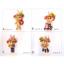 Calamita Magnete Frigo Fridge Magnets CONIGLIO SPORTIVO