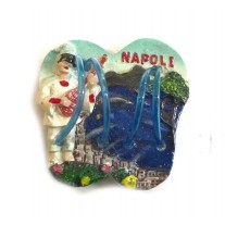 Calamita da Frigo Magnete in Resina "NAPOLI INFRADITO" Fridge Magnet Souvenir