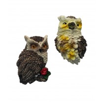 Calamita Magnete Frigo in Resina Portafortuna GUFO OWL FRIDGE MAGNETS 