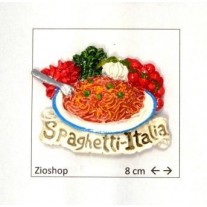 Calamita Magnete Frigo Fridge Magnets SPAGHETTI AGLIO PEPPE E POMODORO