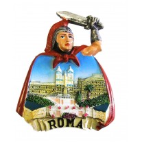 Calamita Magnete Resina "ROMA GLADIATORE SPAGNA" Fridge Magnet Souvenir