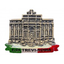 Calamita da Frigo Magnete Resina "ROMA TREVI  TRICOLORE" Fridge Magnet Souvenir