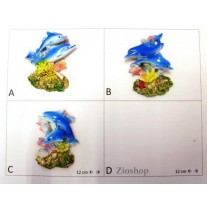 Calamita Magnete Frigo Fridge Magnets dolphin DELFINI CON CORALLO