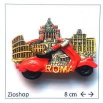 Calamita Magnete Frigo Fridge Magnets ROMA - MOTORINO E TRE PAESSAGGI