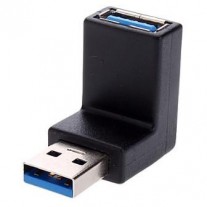 Adattatore USB 3.0/2.0 Tipo A Maschio / Tipo A Femmina Angolato 90 gradi