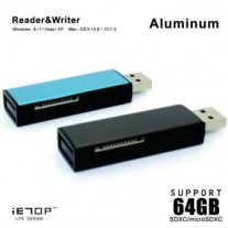 MINI LETTORE DI MEMORY CARD USB 3.0 MINI CARD READER USB 3.0 "2018 ALUMINIUM"
