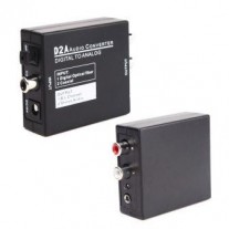 MINI CONVERTITORE AUDIO DA DIGITALE AD ANALOGICO A TOSLINK COASSIALE OTTICO RCA L/R