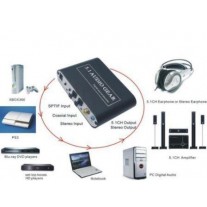 Convertitore Switch multiformato daDigitale ad Analogico 5.1 Convertitore - Supporta DTS AC3 Dolby Segnale Digitale Ottico Coassiale e Segnale Audio Stereo (R/L) all'Uscita Analogica 5.1/2.1 di eSynic