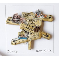 Calamita Frigo Magnete Souvenir Roma Indicazioni Stradali  FRIDGE MAGNETS Rome Italy