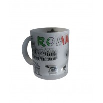 Tazza Tazze Mug in Vetro Temperato Satinato Souvenir Ricordi Roma da Collezione 4664