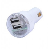 CARICATORE 2 PORTE USB DA AUTO PER IPAD E IPHONE4 DA 2.1A e 1A
