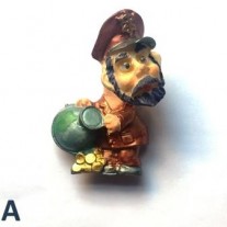 Calamita Magnete Frigo Fridge Magnets PIRATA CON CAPPELLO MILITARE