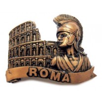 Calamita Frigo Magnete "ROMA COLOSSEO CENTURIONE BRONZO" FRIDGE MAGNET Souvenir Italy