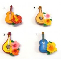Calamita Magnete Frigo Resina SOUVENIR ITALIA MANDOLINO e CHITARRA FRIDGE MAGNETS ITALY SOUVENIR
