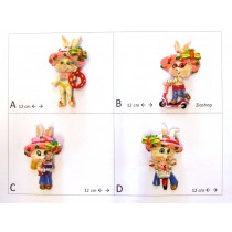 Calamita Magnete Frigo Fridge Magnets  CONIGLIO SPORTIVO