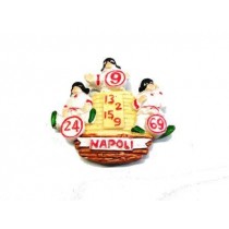  Calamita da Frigo Magnete Resina "NAPOLI LA TOMBOLA" Fridge Magnet Souvenir
