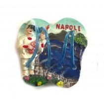 Calamita da Frigo Magnete in Resina "NAPOLI INFRADITO" Fridge Magnet Souvenir