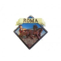 Calamita da Frigo Magnete Souvenir Resina "ROMA ROMBO BIGHE" Fridge Magnet 