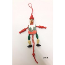 BURATTINO PICCOLO IN LEGNO E SPAGO PINOCCHIO IDEA REGALO BOMBONIERA