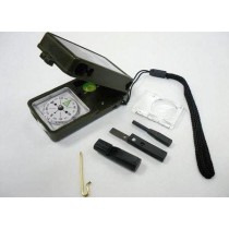 Kit Sopravvivenza Escursione Bussola Termometro Pietra Focaia Torcia Fischietto