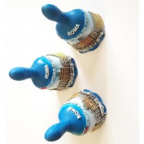 Calamita Magnete Resina"ROMA CAMPANA  FONTANA DI TREVI" Fridge Magnet Souvenir