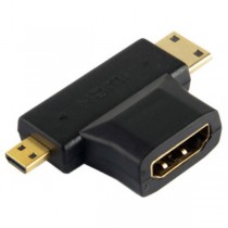 Adattatore 3 IN 1 HDMI A "T"  HDMI F-MICRO HDMI M-MINI HDMI M
