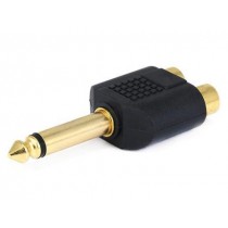 Adattatore JACK AUDIO 6.35mm M / 2RCA F
