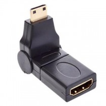 PLUG Adattatore ANGOLARE MINI HDMI(C)M / HDMI(A) F A 90 180 270 360 GRADI