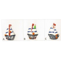 Calamita Frigo Magnete Resina "BARCA A VELA MARINARA VELIERO " Fridge Magnet
