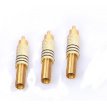 TOP QUALITY RCA MALE CONNECTOR  SPINA RCA PLACCATO ORO