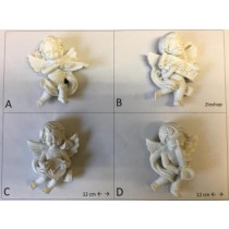 Calamita da Frigo Magnete Resina"SWEET ANGELS"ANGELI BIANCHI 2  FRIDGE MAGNET Souvenir 