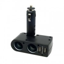 SDOPPIATORE PRESA ACCENDISIGARI E 2 PORTE USB 1A E 2,1A;Car Cigarette Lighter Adapter 2xUSB
