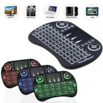 MINI TASTIERA RETROILLUMINATA I8  WIRELESS TOUCHPAD SMART TV BOX ANDROID "COMMANDER" TRIO LIGHT