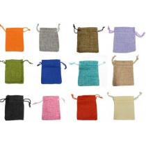 SACCHETTINI LINO 7x9 cm CONFETTI  BOMBONIERA PORTARISO BATTESIMO COMUNIONE EVENTI 