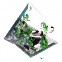 ANIMALI ARTIGIANALI VETRO CON SPECCHIO BOMBONIERA COMUNIONE BATTESIMO