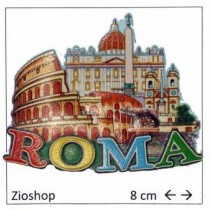 Calamita Frigo Magnete Souvenir "ROMA COLOSSEO LUPA CAPITOLINA SAN PIETRO P.SPAGNA" Fridge Magnet  From Italy