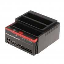 HDD DOCKING STATION "TRIO" TRIPLE HDD (2SATA+1IDE) HDD CLONING  CARD READER USB 3.0 893U3