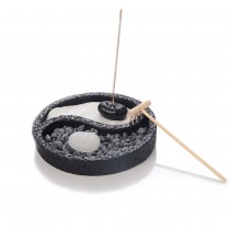 Giardino ZEN Yin Yang Taiji Portacandelina Bruciatore per Incenso Decorazione Asiatica 