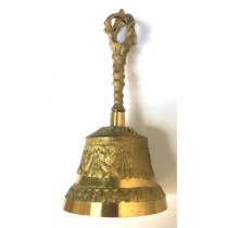 CAMPANELLA TIBETANA  BUDDISTA MEDITAZIONE OTTONE GRANDE DIAMETRO 8 CM