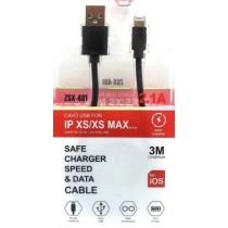 CAVO USB LIGHTNING 2.1A 3 MT TPE ALTO SPESSORE 