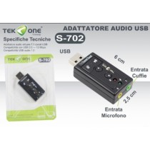 TAKEONE - SCHEDA AUDIO VIRTUALE ESTERNA USB 7.1 S-702