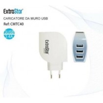 Caricabatterie Alimentatore Presa da Casa Universale 5V 3.4A Tripla 3 USB