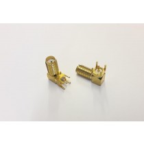 CONNETTORE SMA femmina 90 gradi PCB PASSO LUNGO SMAKWE 