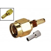 CONNETTORE COASSIALE SMA MASCHIO DA CRIMPARE E SALDARE PER CAVI RG 