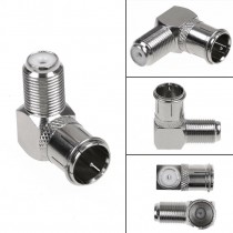 CONNETTORE CAOSSIALE ADATTATORE ANGOLARE TIPO F MASCHIO QUICK A FEMMINA 