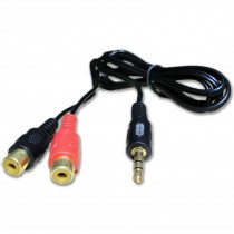 Cavo AUX Audio Jack 3.5 MM Maschio 2 Rca Femmina 1.5 Metri Suono Ipod MP3 MP4